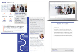 Blue Outlier | Recruiting Flyer & Letterhead Design, Website,